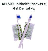 Kit 500 Escova Dental Com Creme 4g Sache Hotel Motel Pousada - Vida