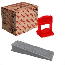 Kit 500 Espaçador Nivelador 2,0mm + 50 Cunhas da Cortag Kit 500 Espaçador Nivelador 2,0mm + 50 Cunhas da Cortag