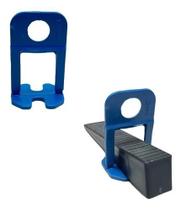 Kit 500 Espaçador Nivelador de 1,0mm Para Porcelanato + 100 Cunhas