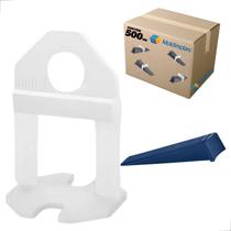 Kit 500 Espaçador Nivelador Piso Fit 100 Cunhas Original