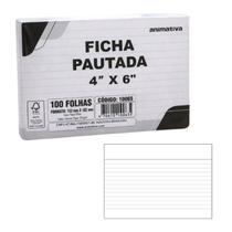 Kit 500 Fichas Pautada 4x6 Gramatura 150g/m Tamanho 10x15cm Kit 500 Fichas Pautada 4x6 Gramatura 150g/m Tamanho 10x15cm