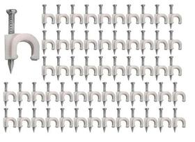 Kit 500 Fixa Fio Fixador De Cabo Rg59 5 Mm Miguelão Kit 500 Fixa Fio Fixador De Cabo Rg59 5 Mm Miguelão