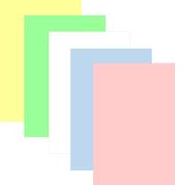 Kit 500 Folhas Sulfite Rosa, Branco, Amarelo, Verde, Azul Kit 500 Folhas Sulfite Rosa, Branco, Amarelo, Verde, Azul