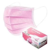 Kit 500 Máscaras Descartáveis Adulto Tripla Camada Cor Rosa