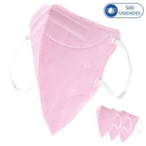 Kit 500 Máscaras Respiratórias Infantis KN95 Aileda Rosa Kit 500 Máscaras Respiratórias Infantis KN95 Aileda Rosa