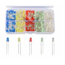 Kit 500 Pçs Diodo Difuso Led 3mm Luz Componentes Eletronicos Kit 500 Pçs Diodo Difuso Led 3mm Luz Componentes Eletronicos