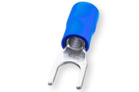 Kit 500 peças - conector elétrico garfo forquilha azul cabo 1,5 á 2,5mm² furo m4 - sv2-4