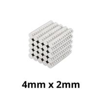 Kit 500 Peças Imã Neodímio Disco Magnético N35 4 x 2 mm Super Forte Potente