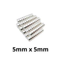 Kit 500 Peças Imã Neodímio Disco Magnético N35 5 x 5 mm Super Forte Potente Redondo