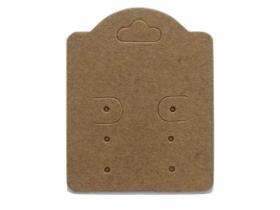 Kit 500 Peças Tag Cartela Para Brinco 6 Furos Kraft