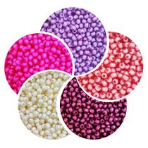 Kit 500 Pérolas Sextavadas Facetada 8mm Pulseiras e Colares