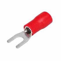 Kit 500 Terminal Elétrico Forquilha Garfo 0,5 a 1,5mm Vermelho Kit 500 Terminal Elétrico Forquilha Garfo 0,5 a 1,5mm Vermelho