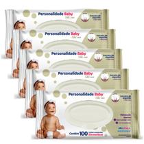 Kit 500 toalhas umedecidas personalidade baby total care 20 cm x 15 cm