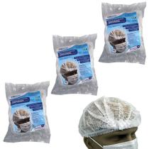 Kit 500 Toucas TNT com Elástico 5 Pacotes de 100 Unidades