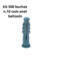 Kit 500 Unidades Bucha Plastica n10 Anel Beltools