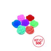 Kit 500 Unidades Mini Sabonete Artesanal Rosa Flor 2,5 cm