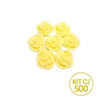 Kit 500 Unidades Mini Sabonete Artesanal Rosa Flor 2,5 cm - D&C