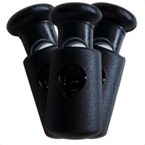 Kit 500 Unidades Touber Regulador Cilindrico Para Elástico Cordão Preto Artesanato Armarinho