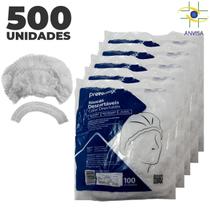 Kit 500 Unidades Touca Descartável Tnt Branca C/ Anvisa