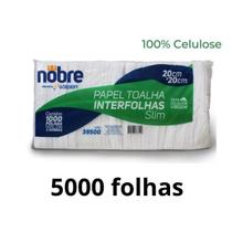 Kit 5000 folhas Papel Toalha Interfolha Banheiro - Nobre