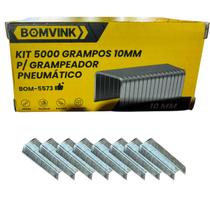 Kit 5000 Grampos 10mm Eletrico Pneumatico Grampeador Bateria