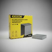 Kit 5000 Grampos 22mm Grampeador Pneumatico Bateria Eletrico