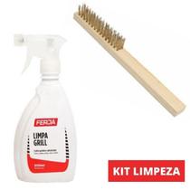 Kit 500ml Limpa Grill Alumínio + 1 Escova De Aço Limpeza Kit 500ml Limpa Grill Alumínio + 1 Escova De Aço Limpeza