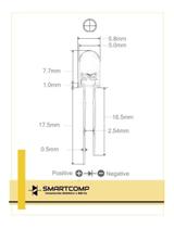 Kit 500x led alto brilho amarelo - 5mm