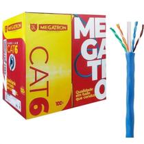 Kit 50m cabo lan rede 4pares cat6 100%cobre azul anatel Kit 50m cabo lan rede 4pares cat6 100%cobre azul anatel