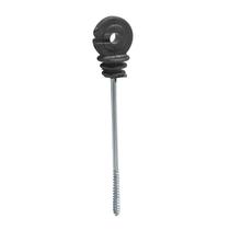Kit 50PC Isolador Gancho Longo Haste 15cm Em Pead Preto - Fuzil