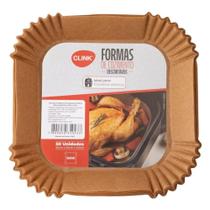 Kit 50pcs formas quadrada fritadeira elétrica papel descartavel 20cm x 20cm x 4,5cm - CLINK
