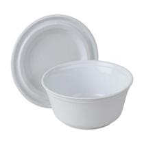 Kit 50Un Pote Cumbuca Térmica Com Tampa Isopor 300Ml
