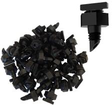 Kit 50und Gotejador Rosca 1/4" Regulável Zoom Vazão 1 à 12 l/h Ideal para Hortas, Vasos e Jardins