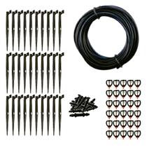 Kit 50Und Micro aspersor 112Lph Irrigação Completo Instalação Fácil