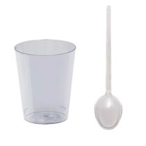 Kit 50uni Copo Para Doce Mousse Brigadeiro 50ML Transparente