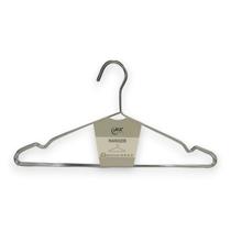 Kit 50X Cabides Gancho De Roupas Aço Cromado Com Cavas Kit 50X Cabides Gancho De Roupas Aço Cromado Com Cavas