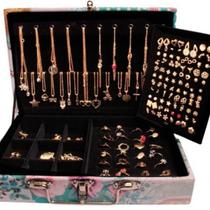 Kit 51 Semijoias Femininas Folheadas Ouro18k Prata925 - Brincos, Anéis e Correntes (Sem Maleta) Kit 51 Semijoias Femininas Folheadas Ouro18k Prata925 - Brincos, Anéis e Correntes (Sem Maleta)