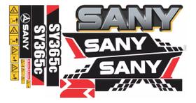 Kit 54 Adesivos Vinil UV Compatível Sany SY365C Kit 54 Adesivos Vinil UV Compatível Sany SY365C