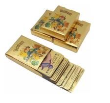 Kit 55 Cartas Pokémon Gold Pikachu Cards Ouro