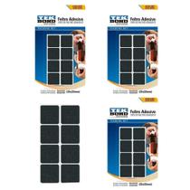 Kit 56 Feltro Protetor Adesivo Pé Sofá Cadeira Mesa Tekbond Preto