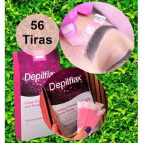 Kit 56 Tiras de Cera para Sobrancelhas Design Natural Depilflax 1cm
