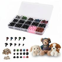 Kit 560 Peças Olhos E Focinhos para Amigurumi e Pelúcia com Travas Case Protetora Lanmax