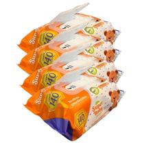 Kit 560 toalhas umedecidas super baby 20 x 12 cm