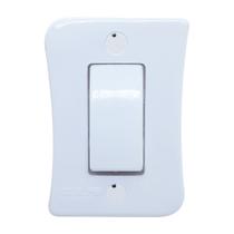Kit 5Interruptor Simples 1 Tecla Externo Sobrepor Com Espelho Branco Linha Viena Bivolt 127v e 250v