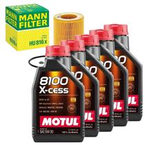 Kit 5l Óleo Motul 8100 Gen2 5w30 + Filtro Mann Para Bmw 325i