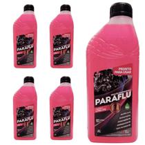 Kit 5l Paraflu Pronto Para Uso Orgânico Coloração Rosa 1l