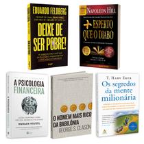 Kit 5livros, Deixe de Ser Pobre,Psicologia Financeira,Homem Mais Rico,Segredos da Mente,Mais Esperto Que o Diabo Kit 5livros, Deixe de Ser Pobre,Psicologia Financeira,Homem Mais Rico,Segredos da Mente,Mais Esperto Que o Diabo