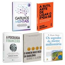 Kit 5livros, Gatilhos Mentais, Psicologia Financeira, Homem Mais Rico da Babilônia, Segredos da Mente Milionária, A Sutil Arte De Ligar O F*Da-Se