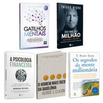 Kit 5livros Gatilhos Mentais, Psicologia Financeira, Homem Mais Rico da Babilônia,Segredos da Mente Milionária, Os Códigos do Milhão Kit 5livros Gatilhos Mentais, Psicologia Financeira, Homem Mais Rico da Babilônia,Segredos da Mente Milionária, Os Códigos do Milhão
