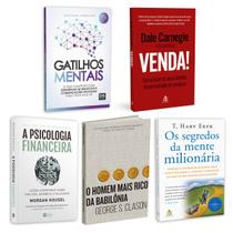 Kit 5livros, Gatilhos Mentais, Psicologia Financeira, Homem Mais Rico da Babilônia, Segredos da Mente Milionária, Venda! Kit 5livros, Gatilhos Mentais, Psicologia Financeira, Homem Mais Rico da Babilônia, Segredos da Mente Milionária, Venda!